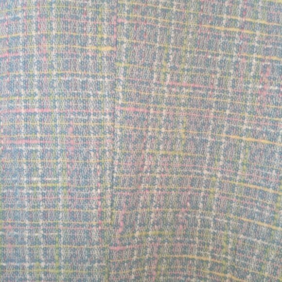 Zara Blue Boucle Tweed Jacket Blazer Fits Size Small - Picture 7 of 8